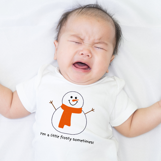 I'm A Little Frosty Sometimes Short Sleeve Baby Romper