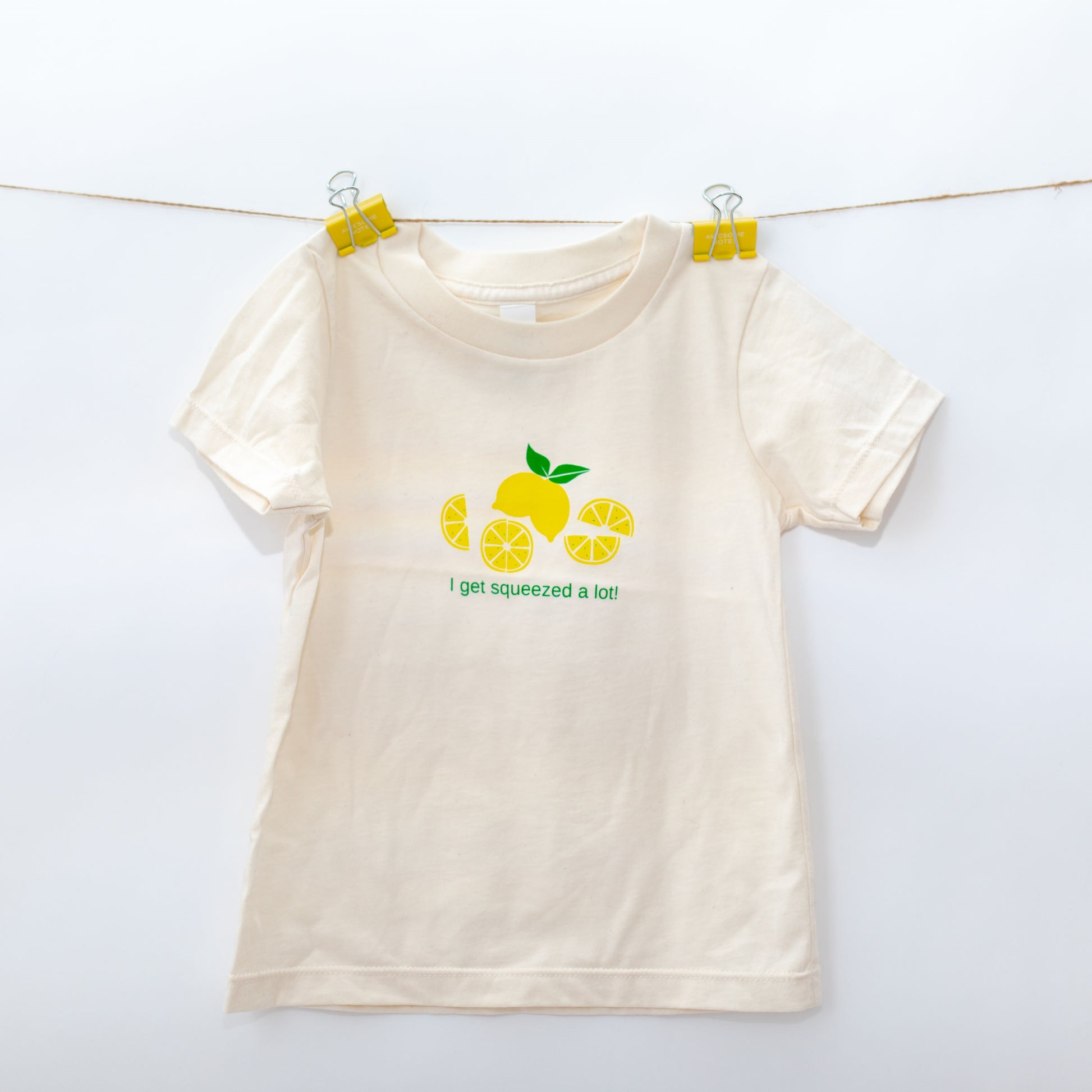 Organic cotton kids t-shirt - Lemon - Simply Chickie