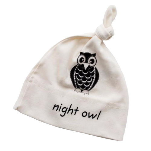 Organic cotton Night Owl Baby Hat Simply Chickie