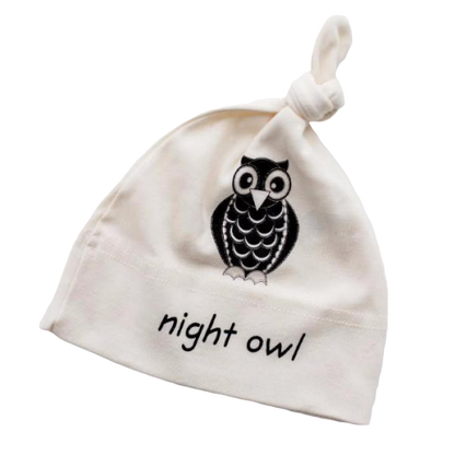 Organic cotton Night Owl Baby Hat Simply Chickie